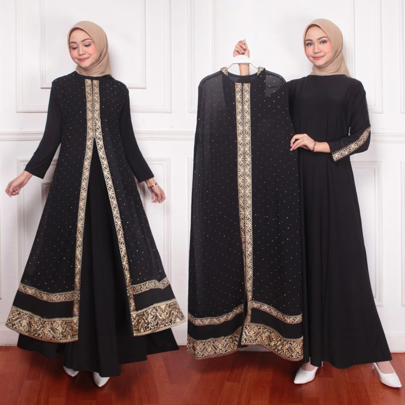 GAMIS ABAYA TURKEY BORDIR FULL MEWAH