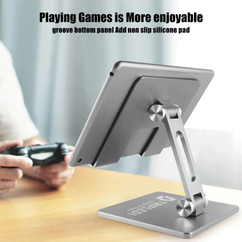 Dudukan Laptop Tablet Hp Aluminium Tatakan Standing Holder Tab Pad