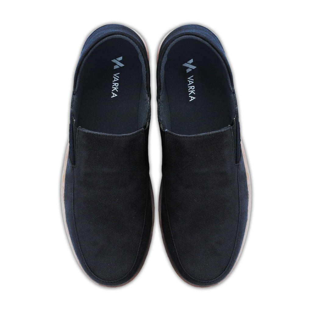 Sepatu Slip On Pria V 707 Brand Varka Sepatu Semi Formal Kerja Kantor Harga Berkualitas Warna Hitam