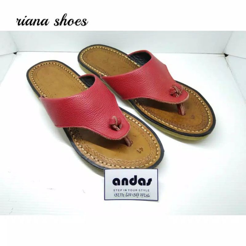 Sandal Kulit asli Tarumpah wanita Size 36-42