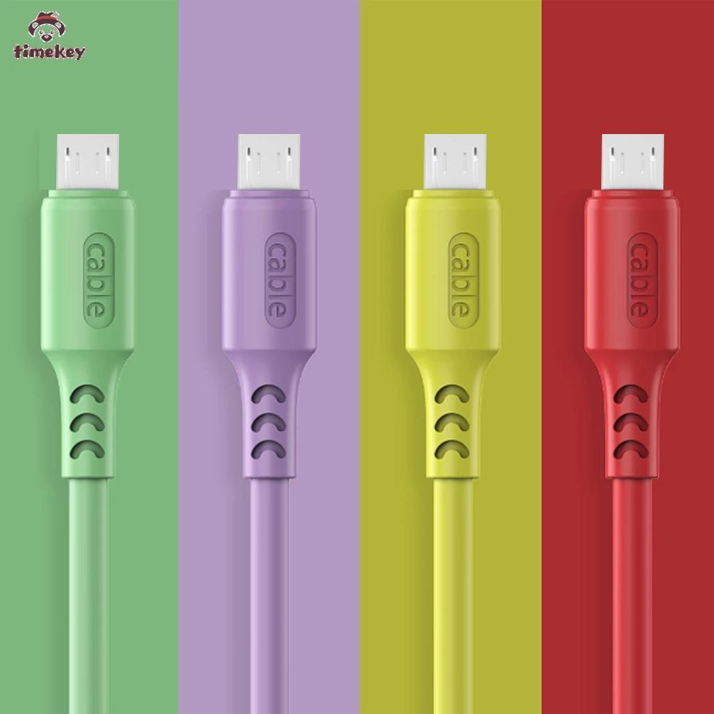 Tk Kabel Data / Charger Micro Usb Fast Charging Bahan Silikon Untuk Samsung / Xiaomi / Huawei