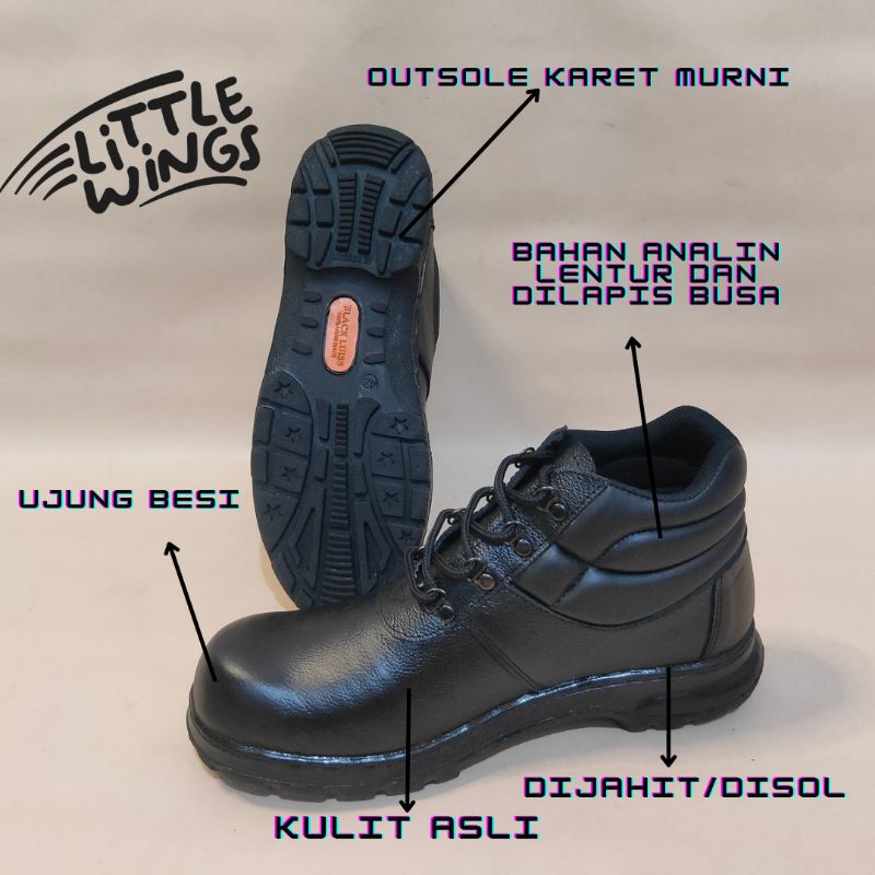 Jual Sepatu Safety Kulit Asli Shoes Safety Ujung Besi Shopee Indonesia