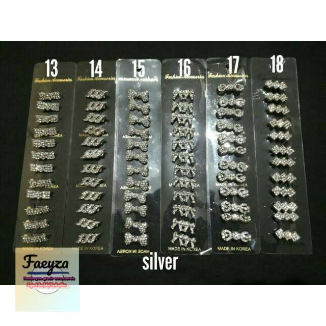 Bros dagu 12 PCS /Peniti dagu permata.