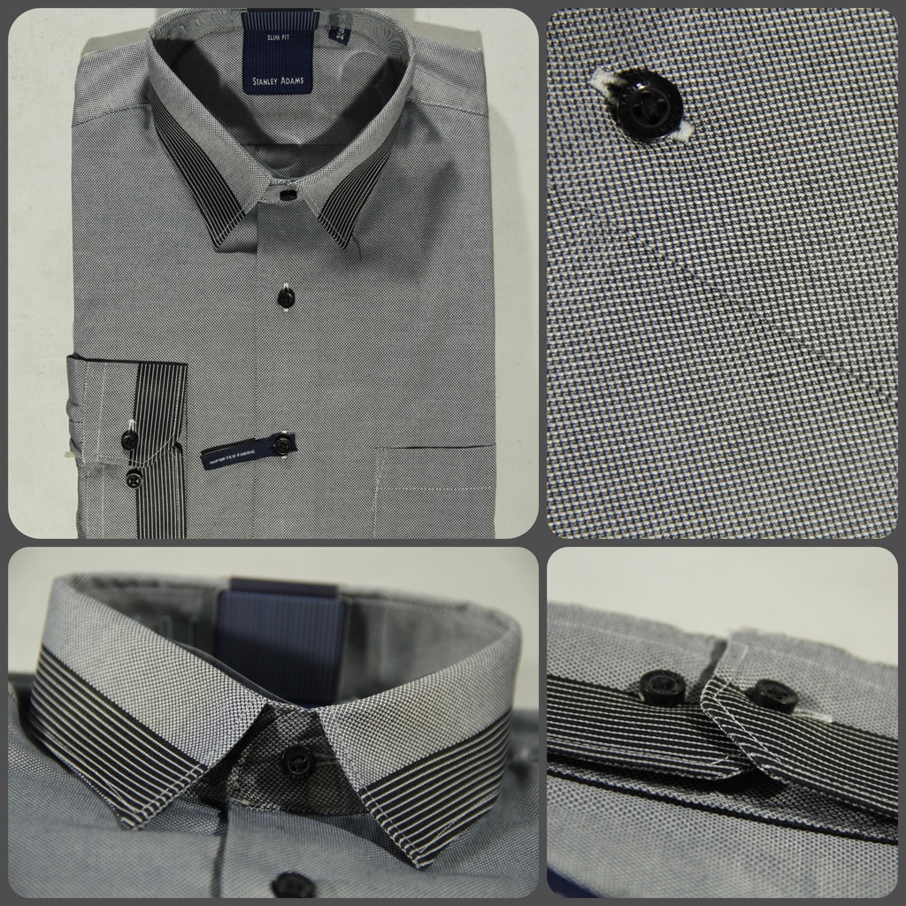 [COD] [Ukuran 16/L] Kemeja Formal Pria Slim Fit Lengan Panjang Varian Motif | Kemeja Kantor/Kerja | Kemeja Dalaman Jass  | Brand Matahari