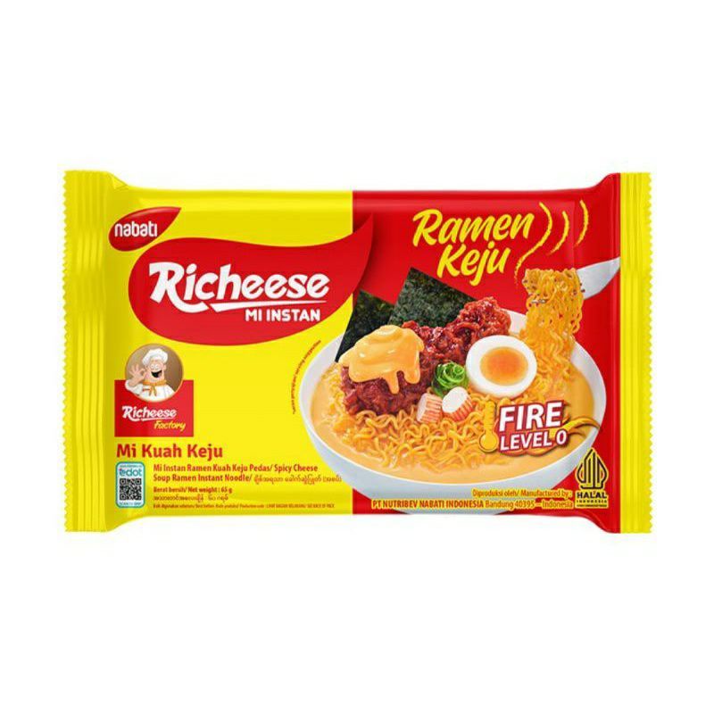 

Mie Richeese Nabati Ramen keju instan mie viral level 0