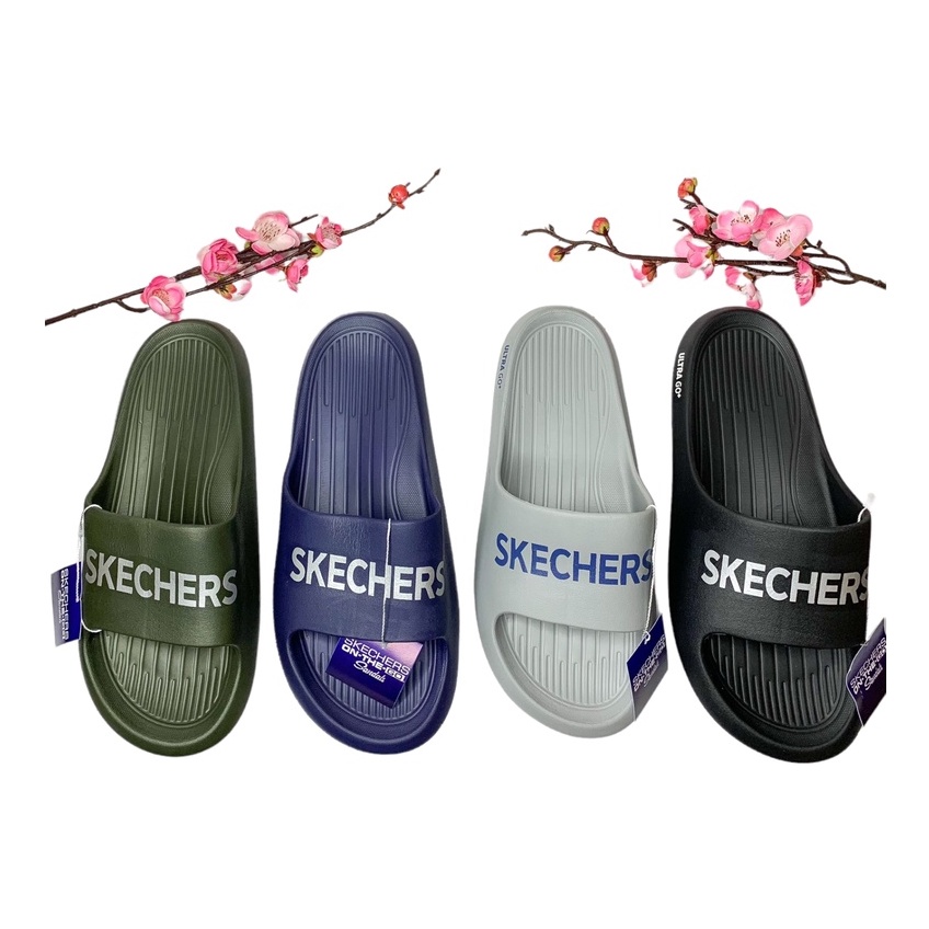 Sendal Skechers Pria Terbaru Sandal Pria Selop Kekinian Sandal Selop Cowok Murah Slipon Skechers