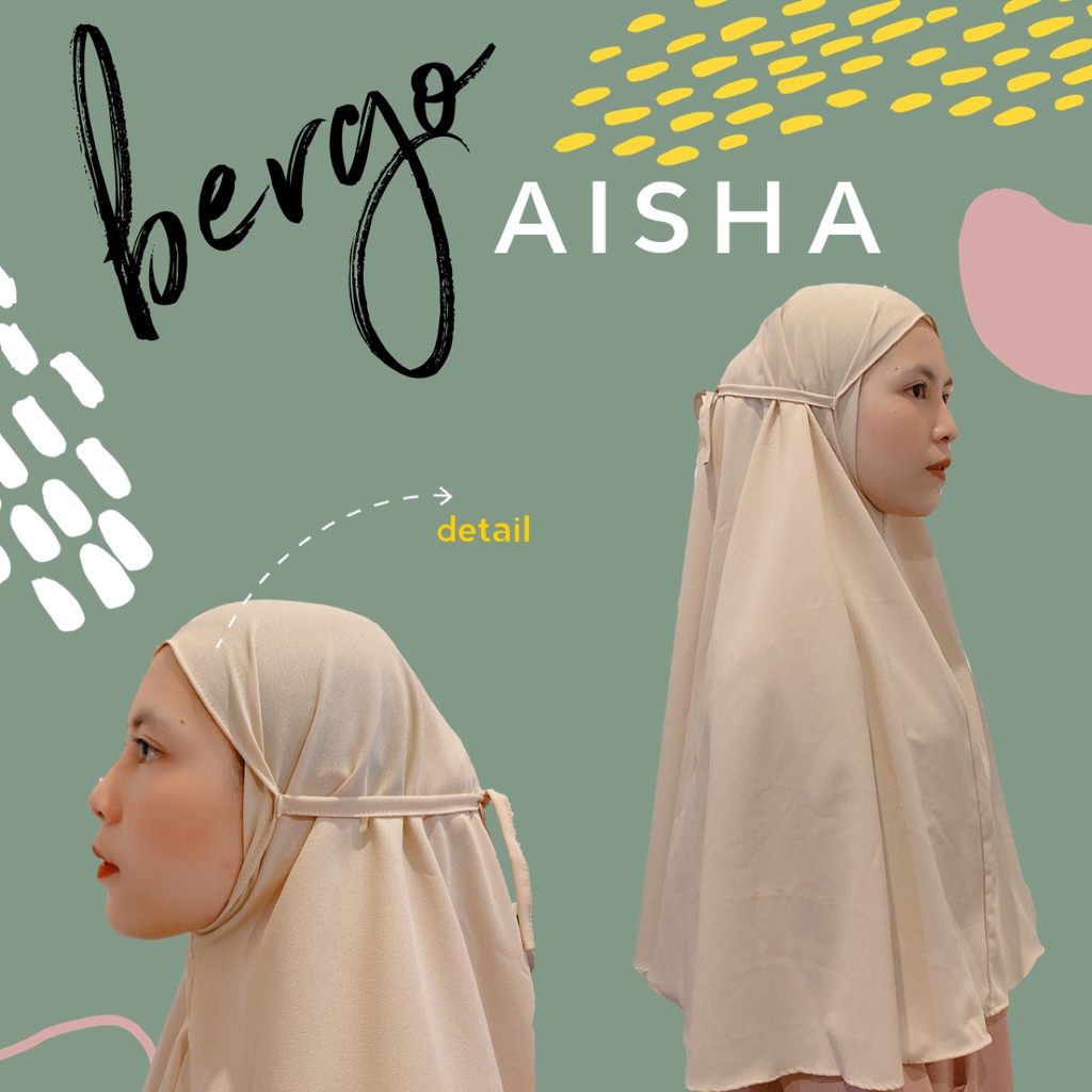 LEBIH PANJANG Jilbab  Bergo  Maryam  bergo  aisha Shopee 