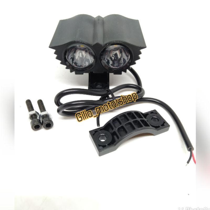 Lampu Tembak Owl 2 mata 3 Mode terang redup flash Universal Motor