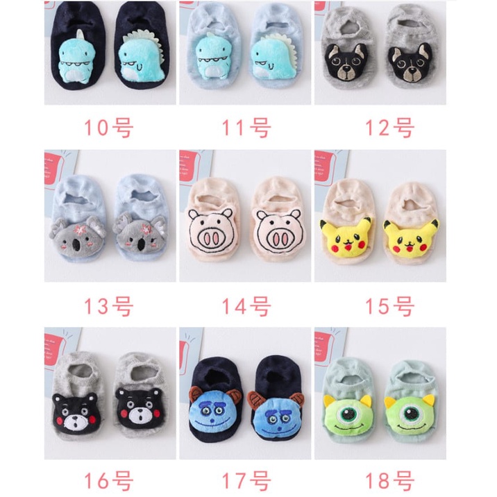 Kaos kaki bayi anti slip/Kaus kaki boneka 3D kaos kaki anak lucu