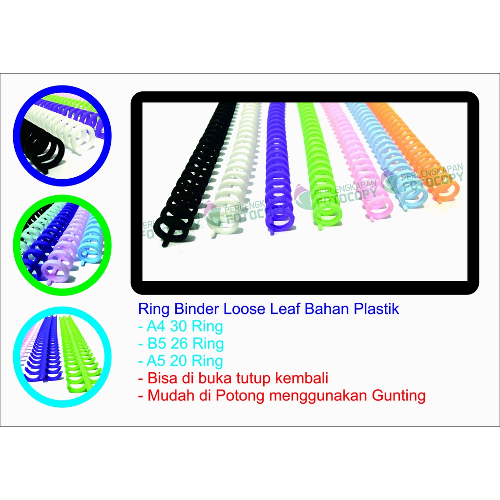 

Ring Binder Loose Leaf ECERAN 30 Holes Ukuran A5 A4 B5 harga 1 pcs