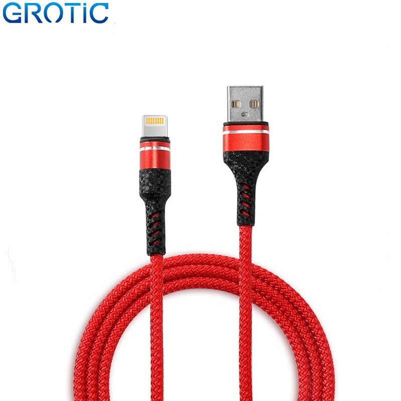 

GROTIC Kabel Data Charger 2.4A Nilon Lightning Charging Cable untuk iPhone