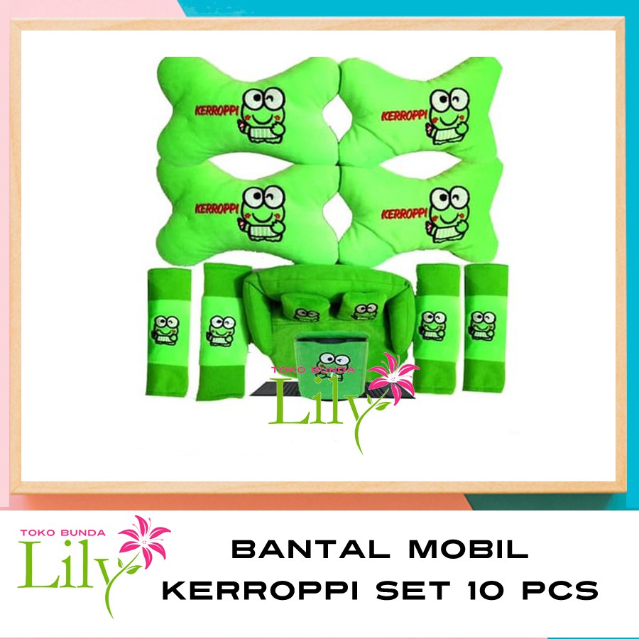 BANTAL MOBIL KARTUN KERROPPI SET 10 PCS