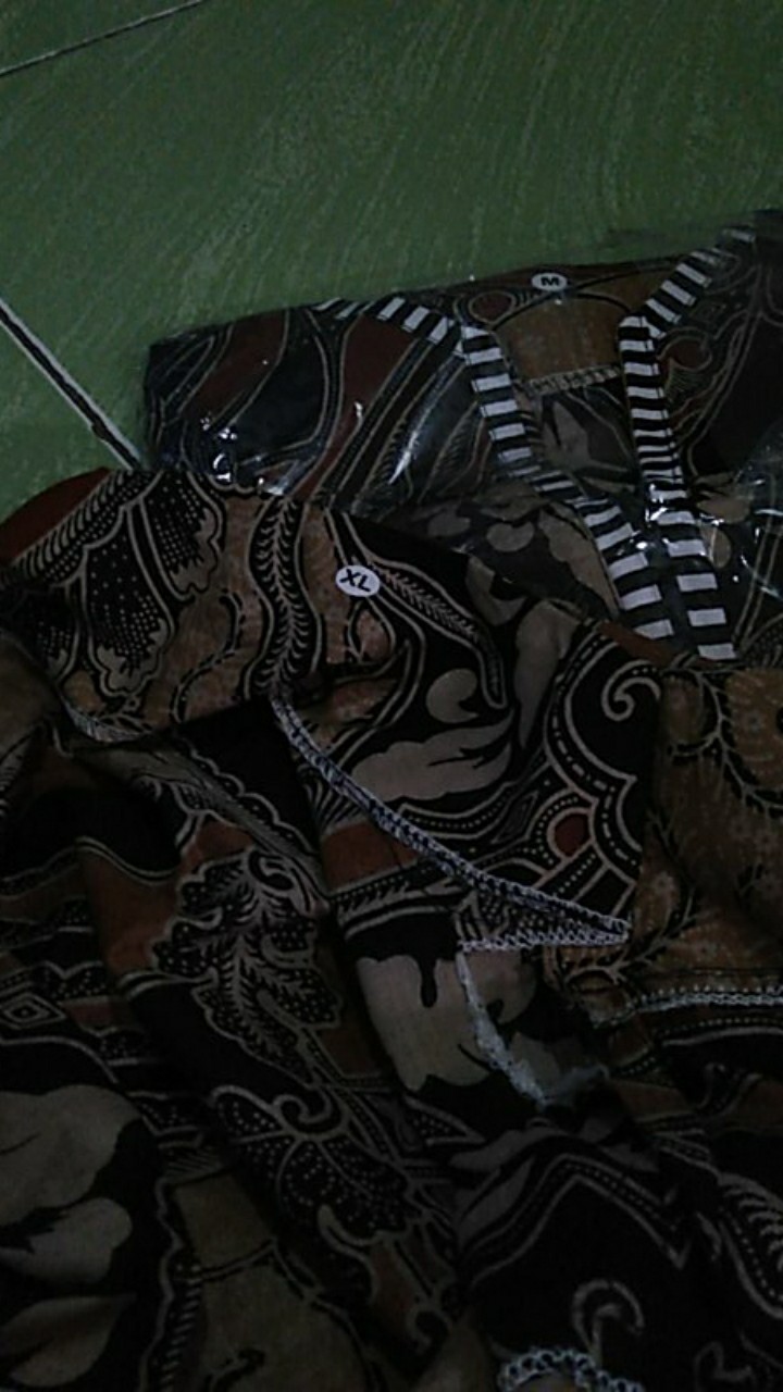 Tey-17 Batik Wanita Asj Sa Hrb026 Kenongo Kemeja Tosca Pendek