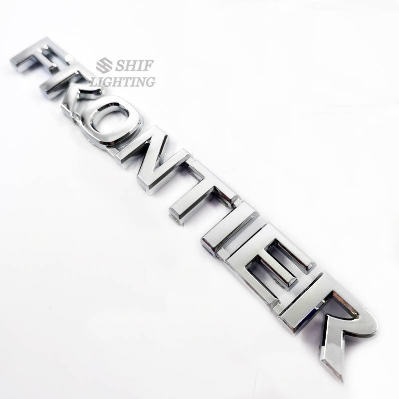 1pc Stiker Emblem / Badge Tulisan FRONTIER Bahan ABS Untuk Mobil NISSAN