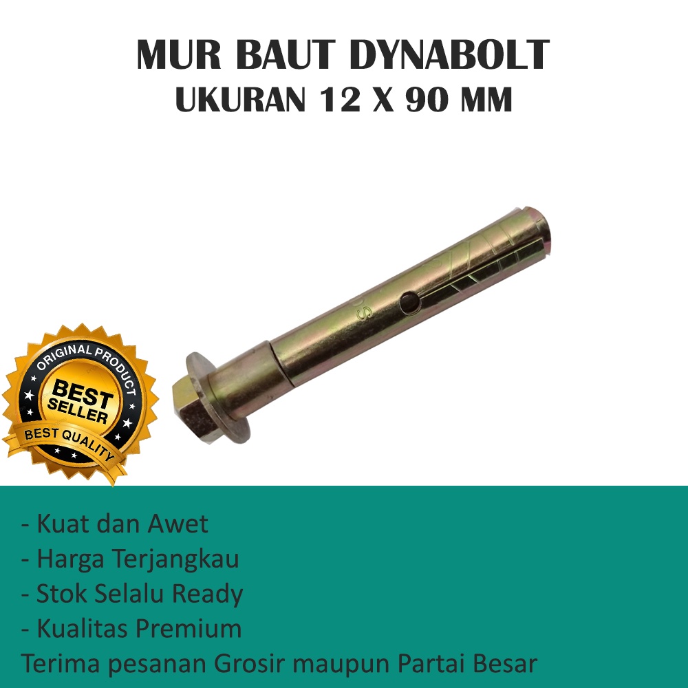 MUR BAUT DYNABOLT UKURAN 12X90 MM (HARGA PER PCS)