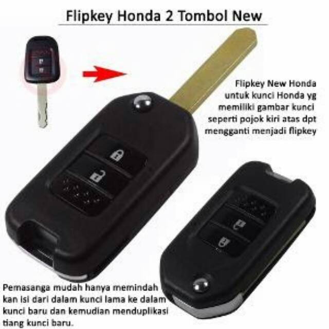 Flipkey Casing Kunci Lipat Flipkey Honda Brv Hrv Mobilio