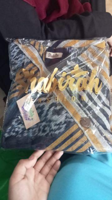 Ms Bisa Cod - Salwa Long Tunik Batik Tenun Troso / Atasan Batik Blanket Jepara / Lurik Handmade