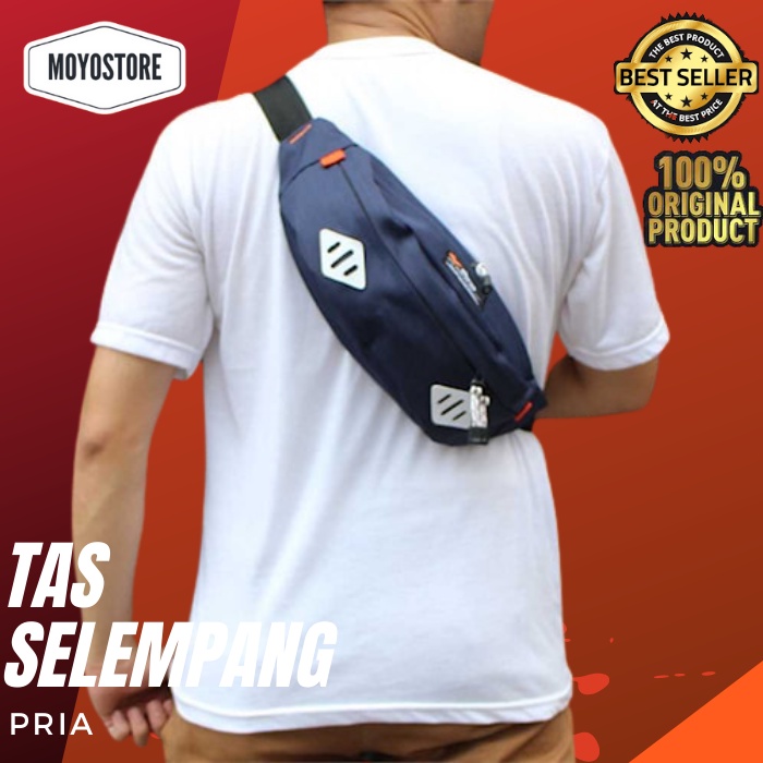 Tas Waist Bag Pria 170 - Tas selempang pria Tas Pinggang Tas Gowes Pria Kuat Keren Tas Sling Bag Pri