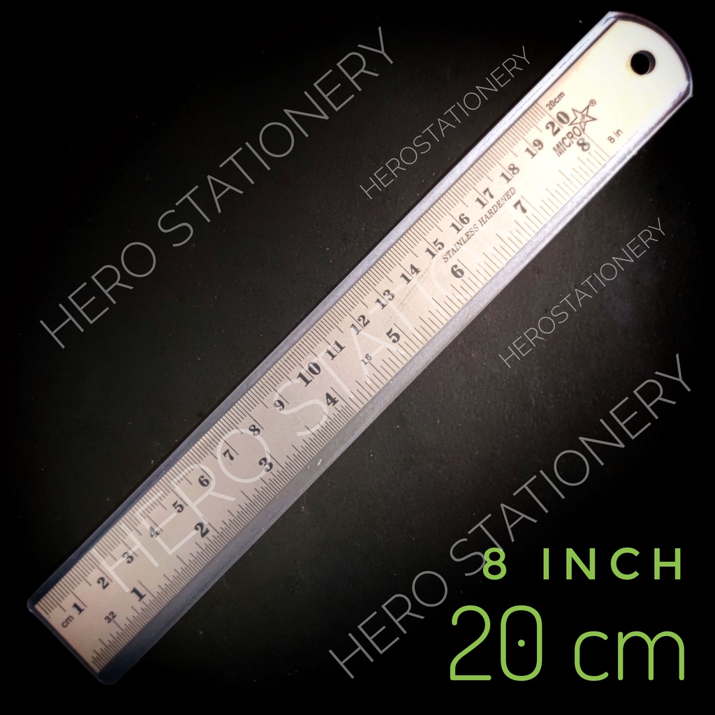 

Stainless steel metal ruler penggaris besi 20 cm