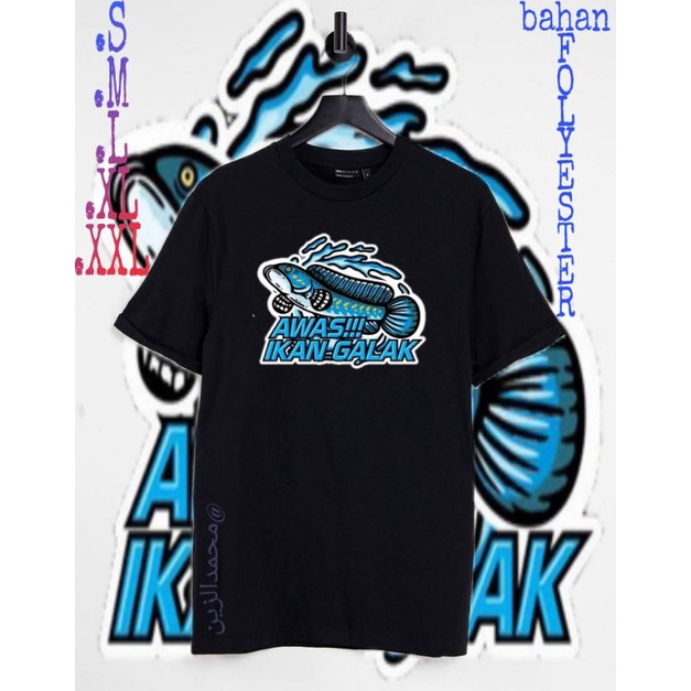 kaos anak channa awas ikan galak/andrao/limbata/auranti/maru/pulchra/blue pulchra/barca/marulioides/