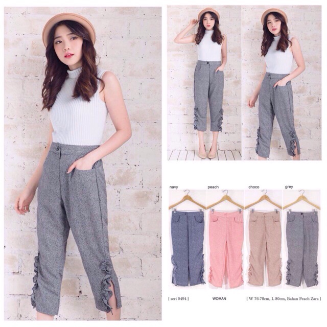 Ruffle Capri Pants