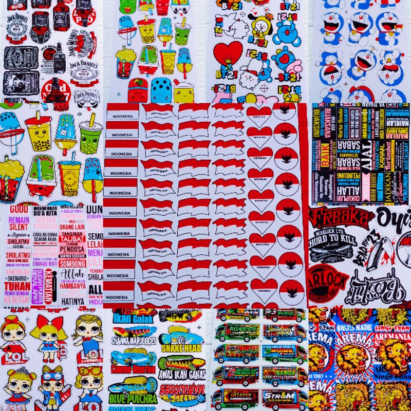 

STIKER LEMBARAN CHANNA/BOBA/TRUCK/AREMA/DORAEMON/KUCING/KATA-KATA