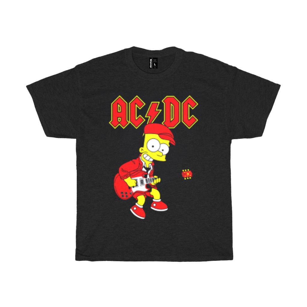 Ready Stock - Acdc Band Vintage Tshirt Regular Fit Print On 100% Cotton Material