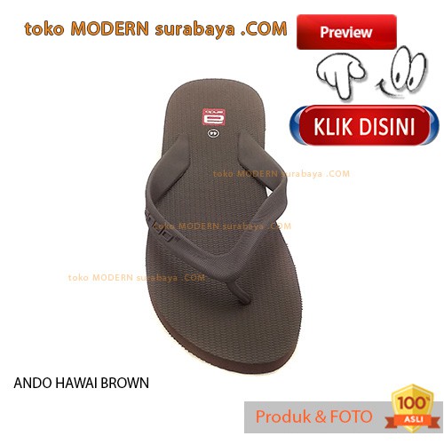 ANDO HAWAI BROWN sandal jepit flat casual