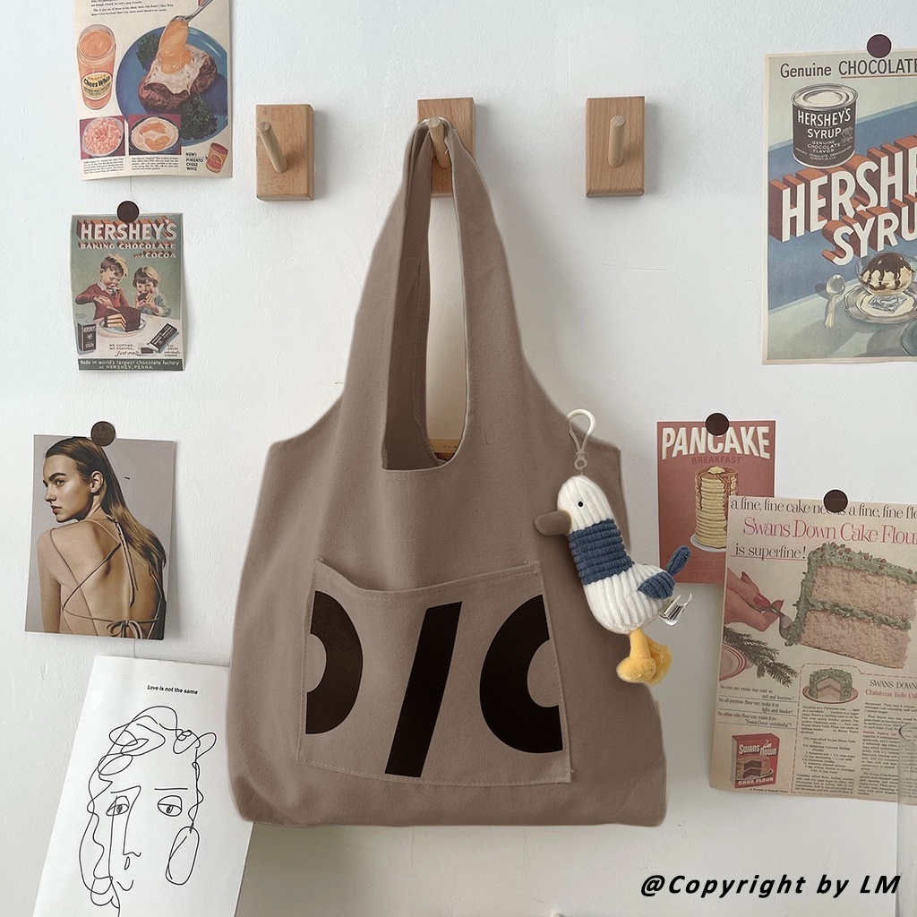 TOTE BAG VINTAGE TERBARU KANVAS TEBAL TERLARIS MURAH TOTE BAG WANITA PREMIUM [ RANDOM MOTIF ]