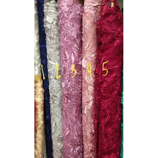 kain tile mutiara payet Diskon