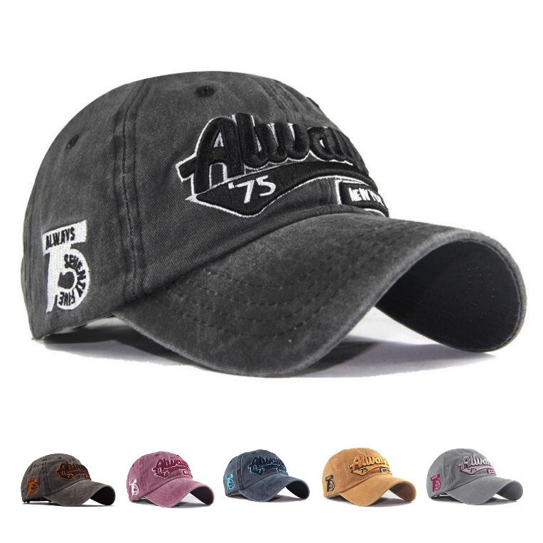 Topi Baseball Motif Bordir Bahan Katun Gaya Retro Untuk Pria Dan Wanita