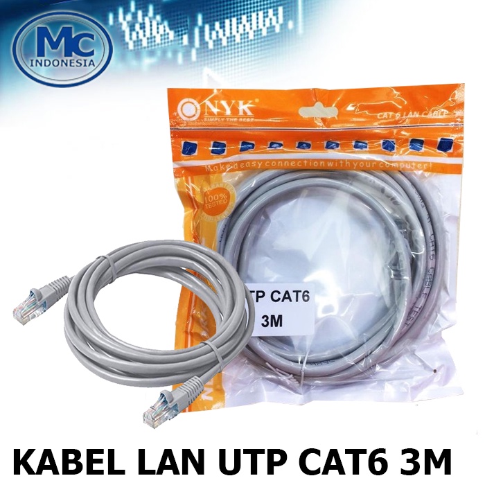 NYK Kabel LAN UTP Cat 6 RJ45 1.5M / 3M / 5M / 10M