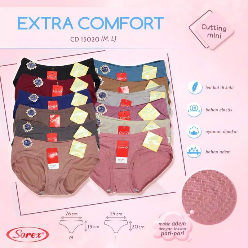 SOREX CD wanita Pori pori MINI 15020 EXTRA  COMFORT