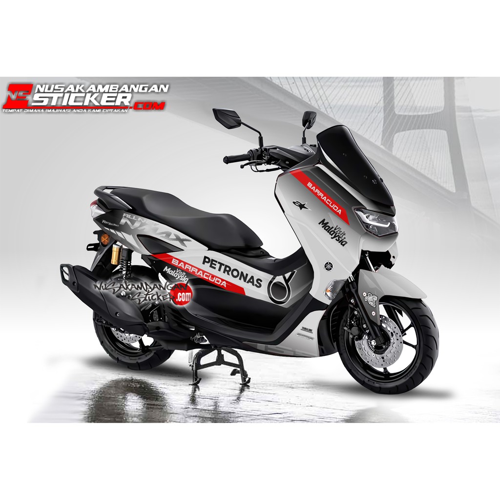 Decal Sticker Yamaha All New N Max 2020 PETRONAS hitam putih
