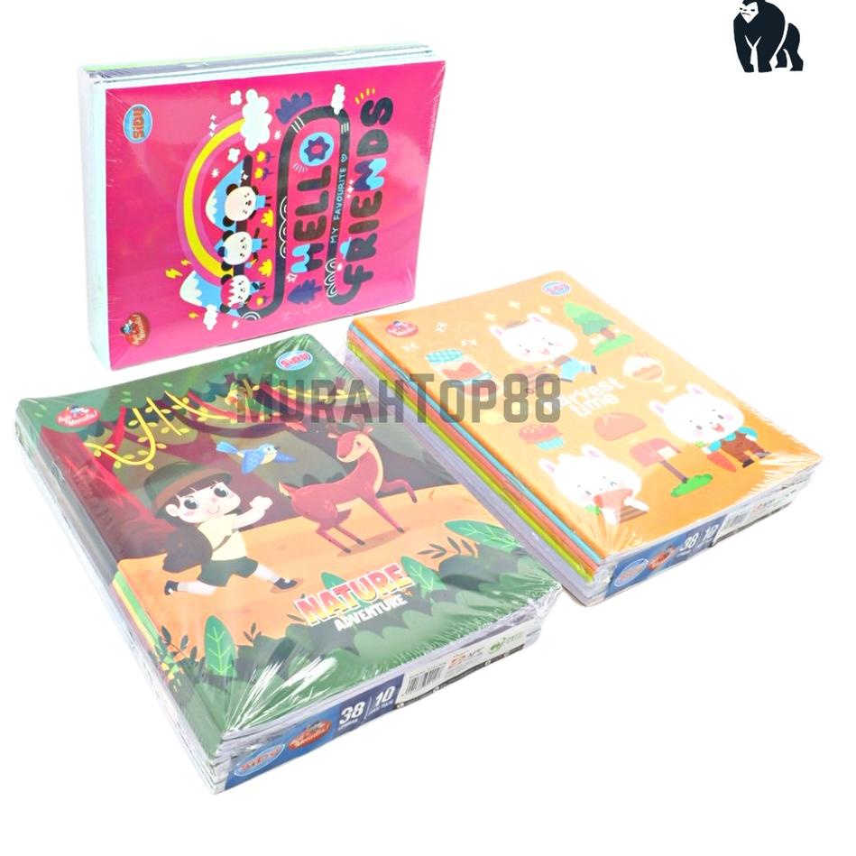 

Obral Belanja Buku Tulis Sidu 38 Lembar / Buku Sekolah Anak Karakter [PER PACK ISI 10 PCS]