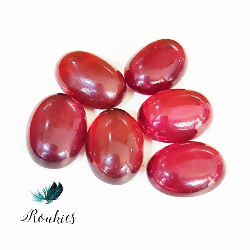 [HANYA BATU] Natural Batu Opsidian Merah Siam