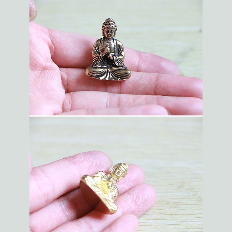 Miniatur Patung Buddha shakyamuni Bahan Kuningan Murni Untuk Dekorasi Rumah