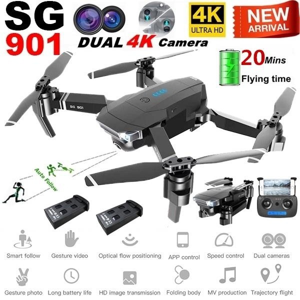 Drone sg901 16MP Dual Kamera 4K Wifi Fpv battery 2200 Rc Quadcopter vs Sg900