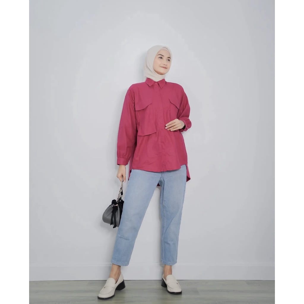 SHALWA BLOUSE - / BLOUSE CANTIK / BLOUSE OVERSIZE / KEMEJA MURAH