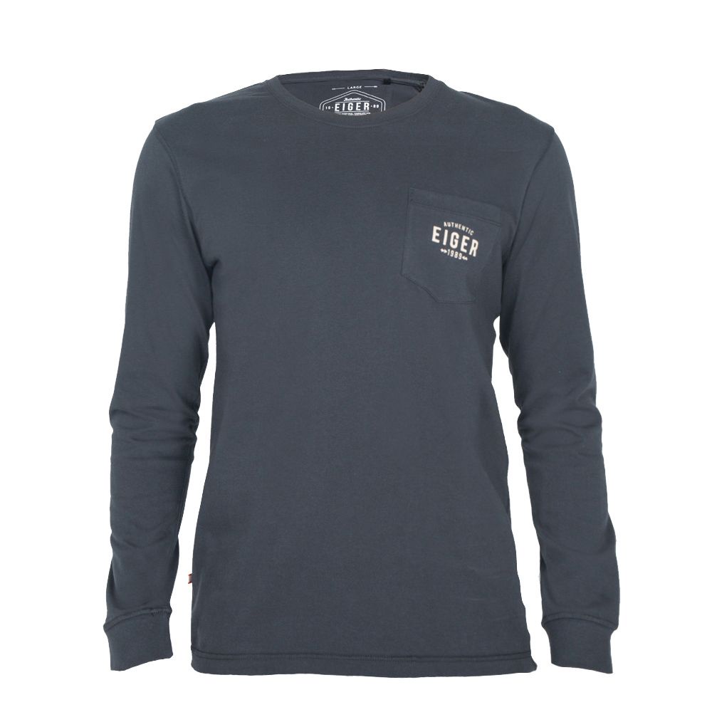 EIGER1989 KAOS PRIA COMVEE L/S T-SHIRT 89 - BLACK ORIGINAL