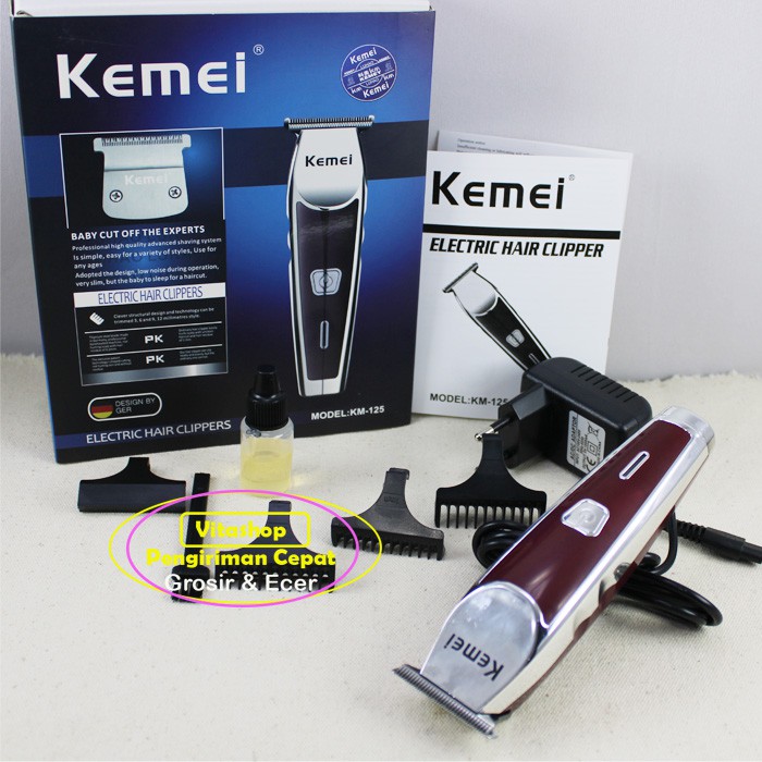 KEMEI KM-125 ALAT CUKUR RAMBUT / BABY CLIPPER / MESIN CUKURAN RAMBUT CAS