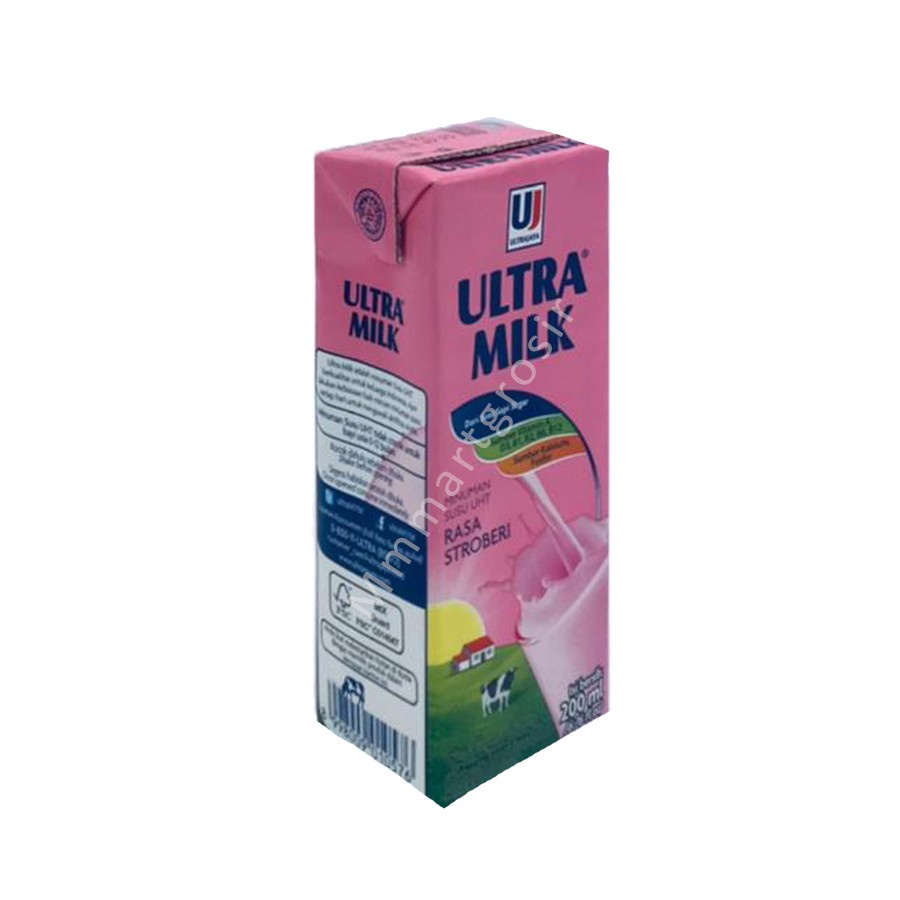 Ultramilk / susu uht / Rasa Karamel / Rasa Strawberry / Full Cream / 200ml