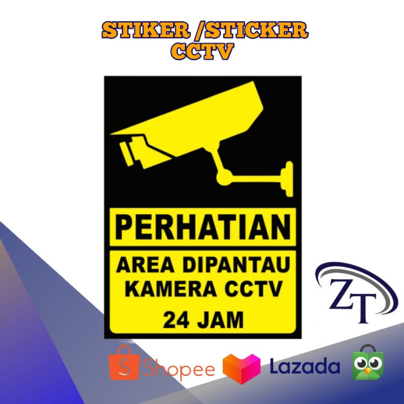 

STICKER / STIKER CCTV PANJANG 20cm LEBAR 15cm Bahan Vynil