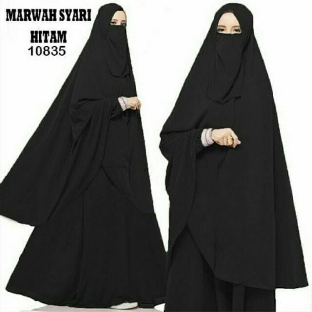 Gamis Cadar Syari Marwah / Gamis Set Khimar Cadar