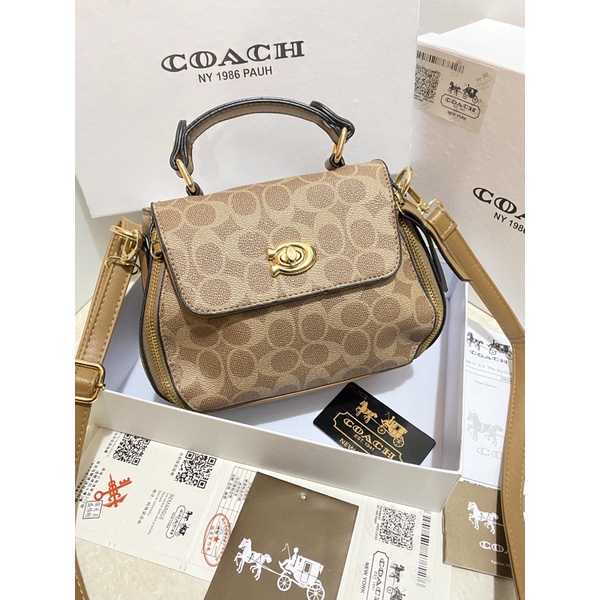 TAS SELEMPANG COACH ALADIN SUPER PREMIUM QUALITY 100%IMPORT FREE BOX