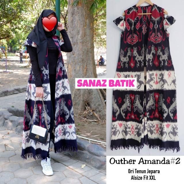 Outer batik kekinian long outer batik kekinian terbaru longtunik longcardy