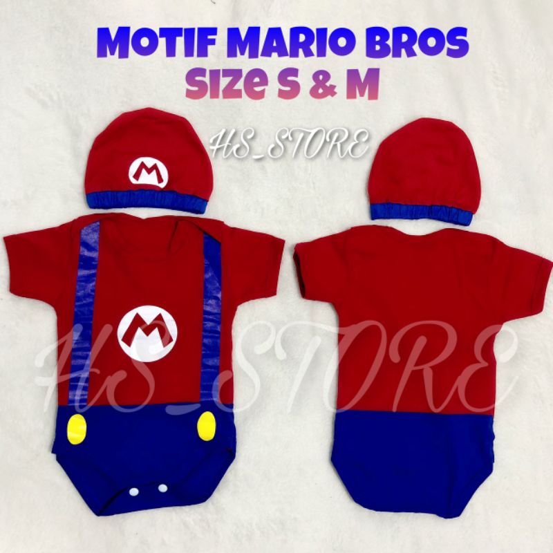 HARGA GROSIR ! JUMPER BABY MARIO BROSS  / BAJU BAYI / BABY / JUMPER BAYI / KOSTUM BAYI TERMURAH !