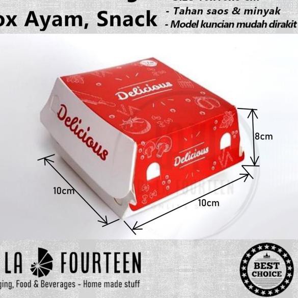 

Terlaku Box Burger, Kotak Burger, Kemasan Burger, Tempat Burger Universal Delicious Isi 50 pcs...