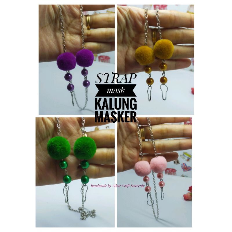 Kalung Masker Rantai - Strap masker kekinian - Tali Gantungan Masker Mutiara Handmade