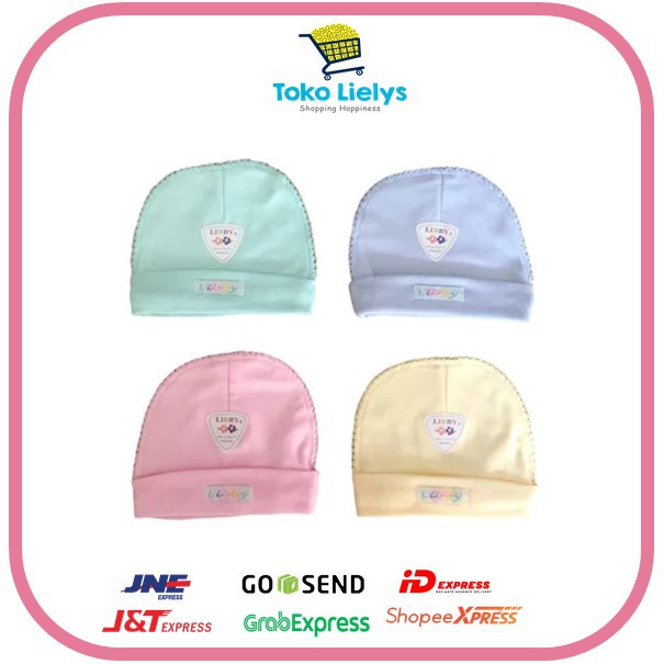 1 PCS LIBBY Topi Polos Warna Bayi Newborn